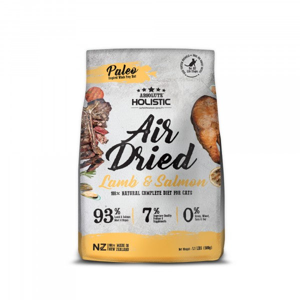 Absolute Holistic Air Dried Cat Food Lamb & Salmon - Grain Free