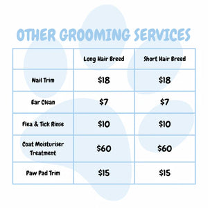 Grooming Services Extras for Dogs