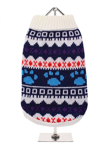 Dog Sweater - Fair Isle Vintage White